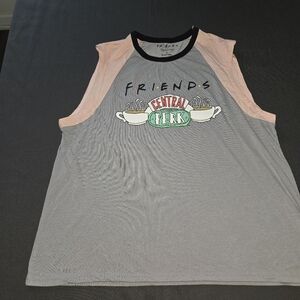 FRIENDS Gray and Pink Raglan Tee